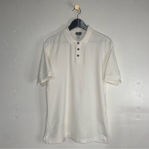 Patagonia Short Sleeve Polo Shirt Mens Small White Organic  Cotton Casual Button